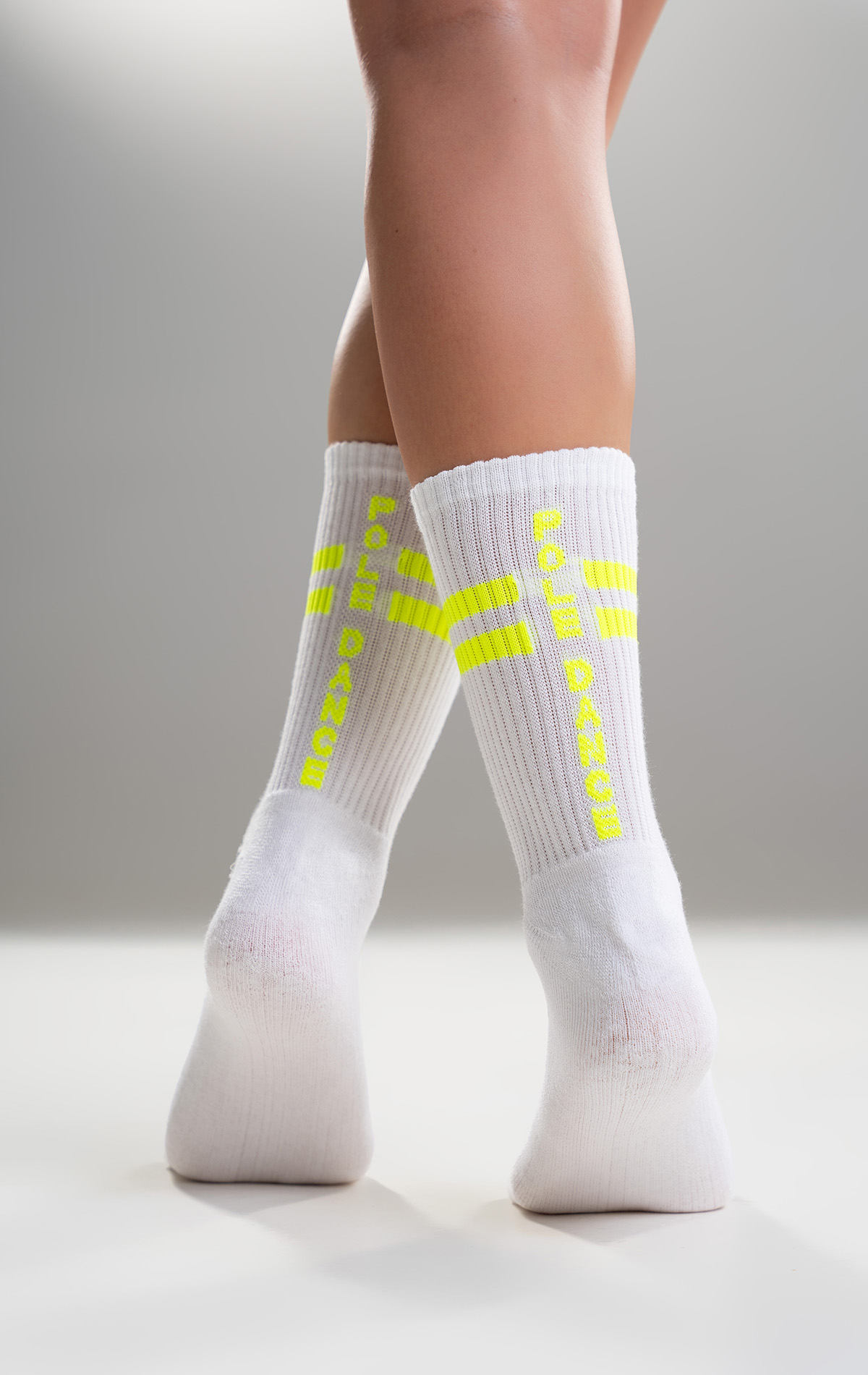 y2 SUPREME POLE DANCE SOCKS NEON YELLOW - Image 1
