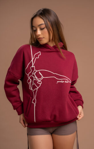 SUPREME POLEDANCER HOODIE BURGUNDY